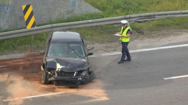 Kolizja z udziałem dwóch samochodów