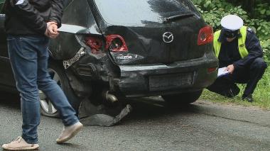 Wypadek na ul. Zamostnej w Bolszewie