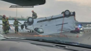 Dachowanie busa na obwodnicy