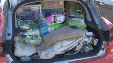 Karma, koce i legowiska dla schroniska w Dąbrówce