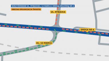 Ruch na ul. Rybackiej i 12 Marca płynniejszy, ale z korkami