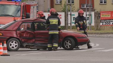 Kolizja na krajowej 6 w Wejherowie