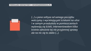 Sołtys odprowadza szambo do ogrodu przedszkola