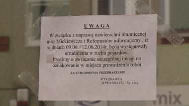 Uwaga! Ul. Mickiewicza będzie chwilowo zamknięta.