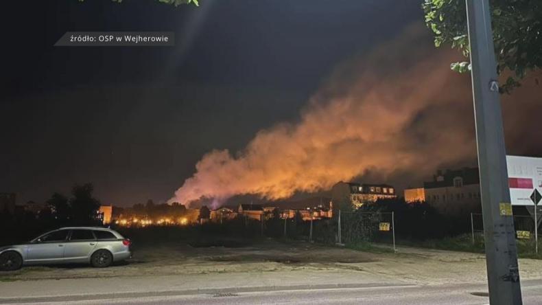 Pożar w centrum Wejherowa