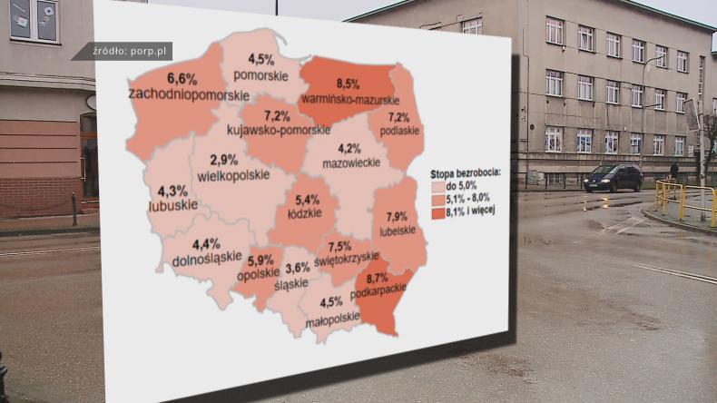 Stopa bezrobocia powyżej średniej