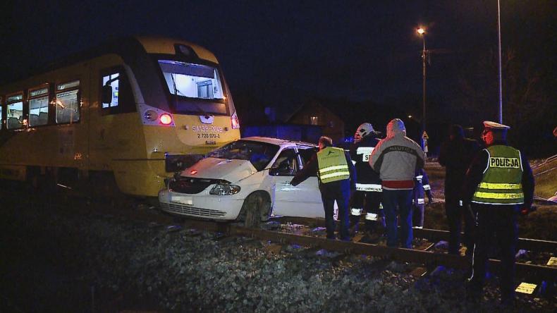 Wypadek na przejeździe w Żelistrzewie