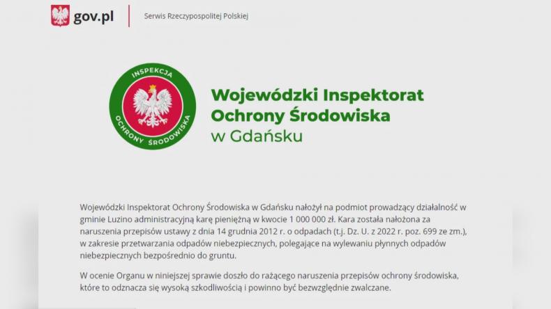Milion złotych kary za wylewanie chemikaliów