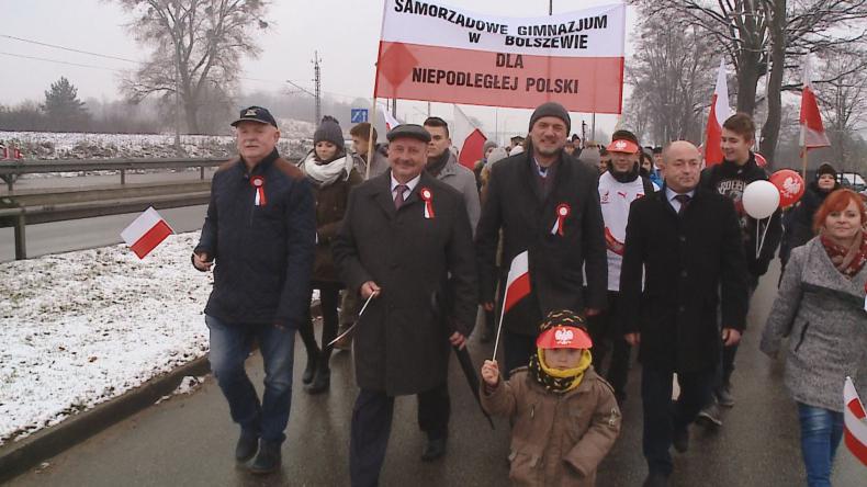 Patriotyczny przemarsz z Gościcina do Bolszewa