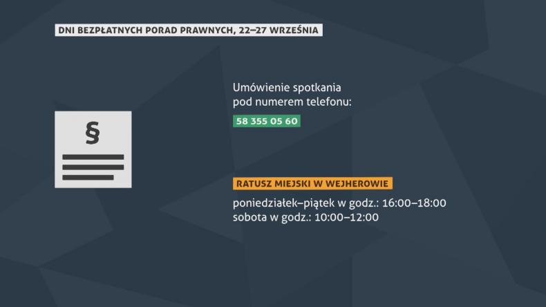 Przed nami tydzień bezpłatnych porad prawnych