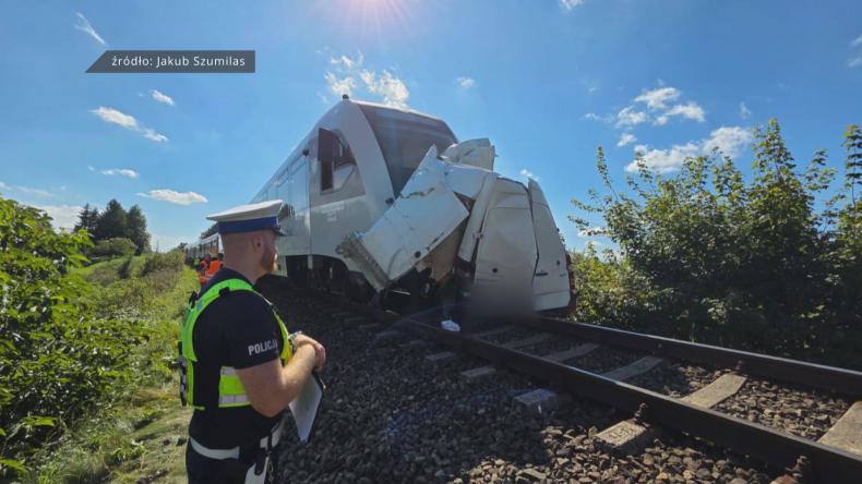 Zderzenie pociągu z samochodem
