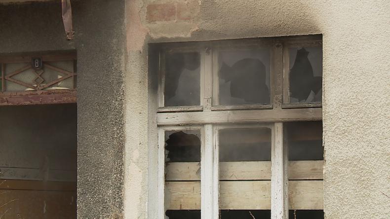 Pożar pustostanu w Wejherowie