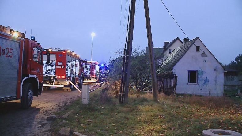 Pożar budynku jednorodzinnego w Gościcinie