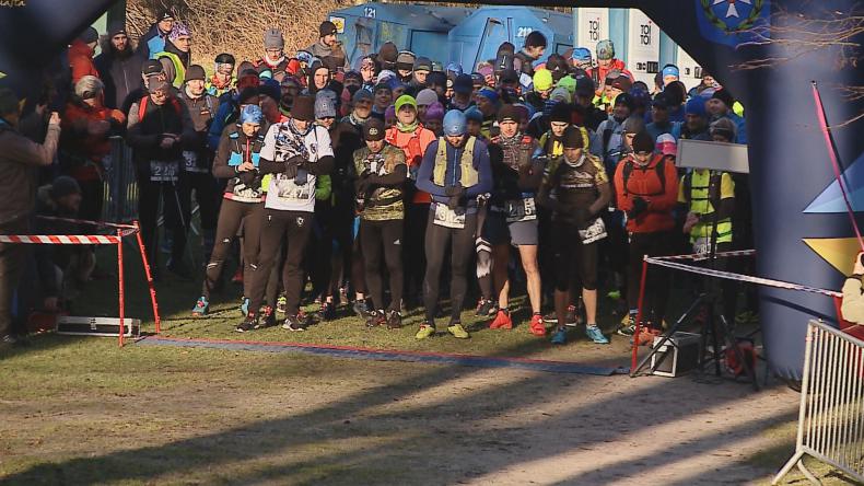 Bieg w otoczeniu zimowych kaszub