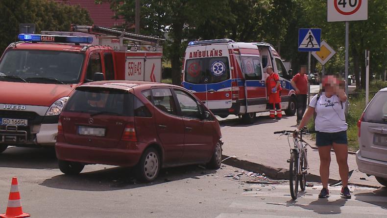 Wypadek na skrzyżowaniu ul. Ofiar Piaśnicy i Lelewela