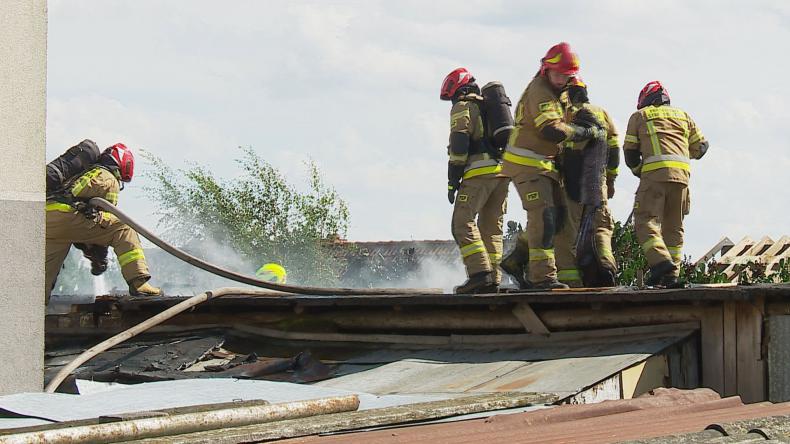 Pożar stodoły w Redzie