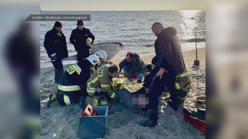 Tonął w wodach zatoki - na pomoc ruszyli świadkowie