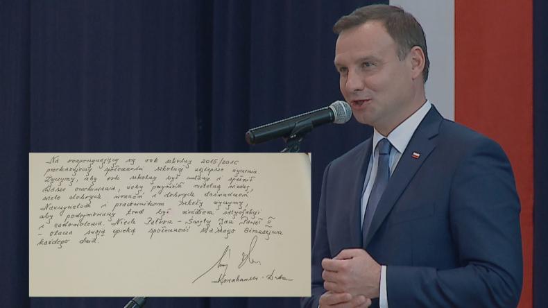 Apel szkolny z prezydentem