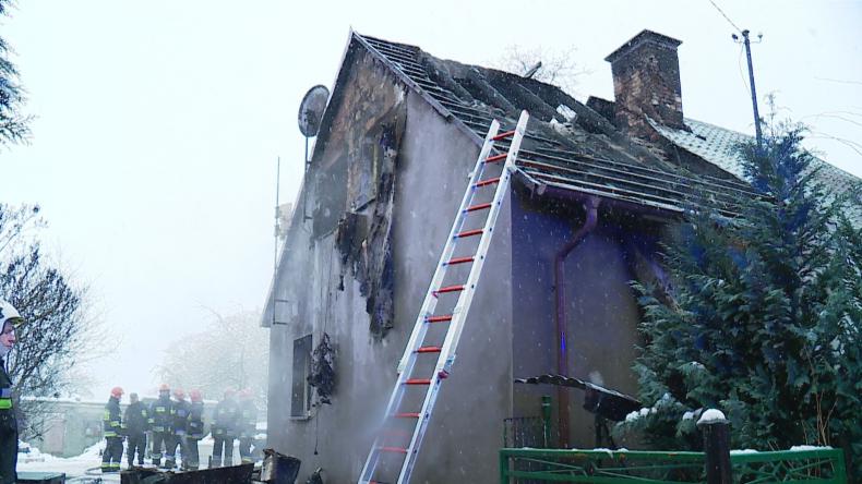 Pożar domu w Łężycach