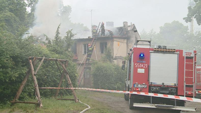 Pożar przy ul.Zamkowej